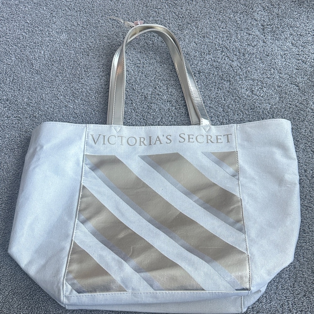 Victoria's Secret Metallic Striped Tote
